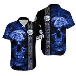 Light Beer Skull Smoke Unisex Hawaiian Shirt Gift For Your Girlfriend Boyfriend Gift For Love Gift For Friend Best Valentine Present Holiday Gift