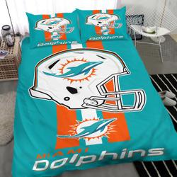 3D football Miami Dolphins Duvet Cover SetsGift For Your Girlfriend Boyfriend Gift For Love Gift For Friend Best Valentine Present Holiday Gift