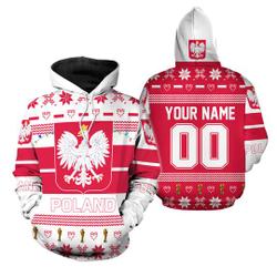 Poland National Team, Personalized Custom Name Number, Qatar World Cup 2022 3D Hoodie