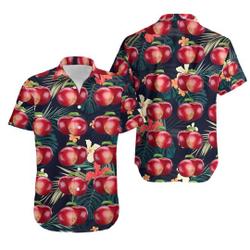 Apple Hawaiian Shirt, Apple Beach Shirt Gift For Your Girlfriend Boyfriend Gift For Love Gift For Friend Best Valentine Present Holiday Gift