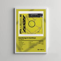 Post Malone Beerbongs & Bentleys Album Poster Meaningful Gift For Family Gift For Boyfriend Valentine Gift Birthday Gift Holiday Gift