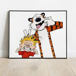 Calvin and hobbes Premium Matte Poster Meaningful Gift For Family Gift For Boyfriend Valentine Gift Birthday Gift Holiday Gift