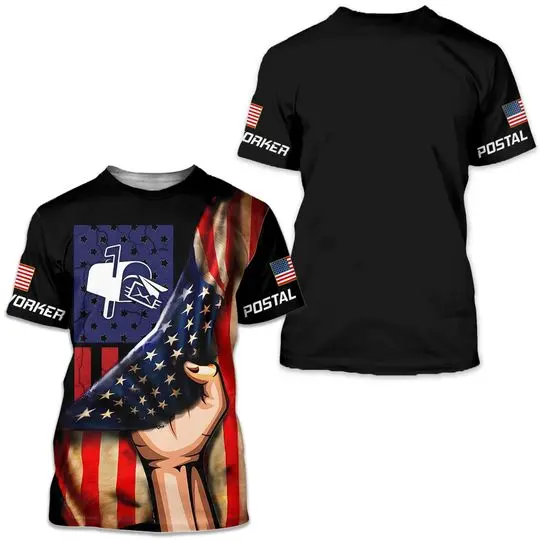 Pround postal worker 3d all over printed t shirt Meaningful Gift For Family Gift For Boyfriend Valentine Gift