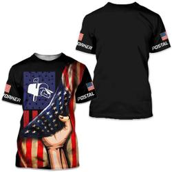 Pround postal worker 3d all over printed t shirt Meaningful Gift For Family Gift For Boyfriend Valentine Gift