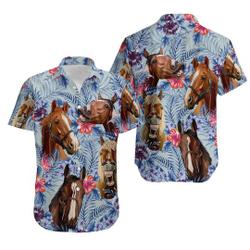 Tropical Horse Hawaiian Shirts Gift For Your Girlfriend Boyfriend Gift For Love Gift For Friend Best Valentine Present Holiday Gift