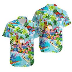 Lilo Stitch Christmas Hawaiian Shirt Gift For Your Girlfriend Boyfriend Gift For Love Gift For Friend Best Valentine Present Holiday Gift