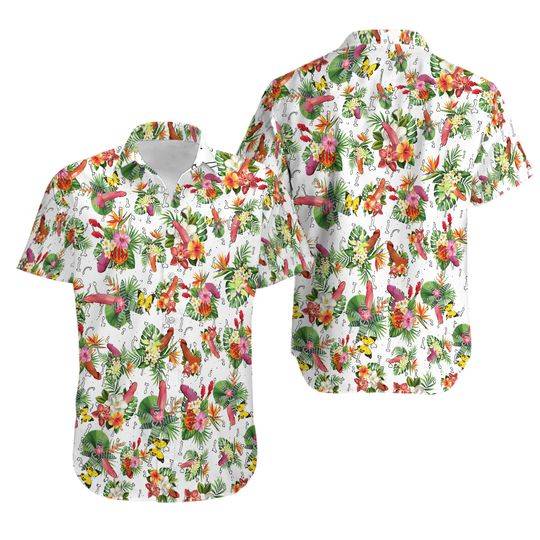 Tropical Penis Hawaiian Shirt Gift For Your Girlfriend Boyfriend Gift For Love Gift For Friend Best Valentine Present Holiday Gift