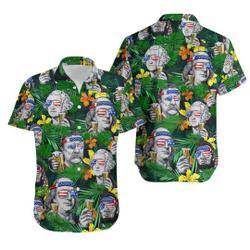George Sloshington Washington Hawaiian Shirt Gift For Your Girlfriend Boyfriend Gift For Love Gift For Friend Best Valentine Present Holiday Gift