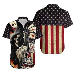 Poker Skull Hawaiian Shirt Gift For Your Girlfriend Boyfriend Gift For Love Gift For Friend Best Valentine Present Holiday Gift