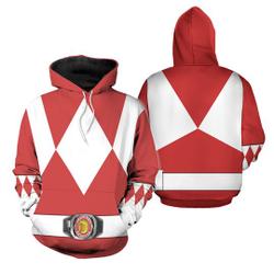 MIGHTY MORPHIN Power Ranger Red 3D Hoodie