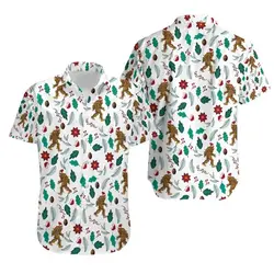Christmas Bigfoot Sasquatch Hawaiian Shirt Gift For Your Girlfriend Boyfriend Gift For Love Gift For Friend Best Valentine Present Holiday Gift