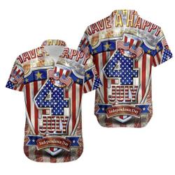 Firework Stripe Flag Hawaiian Shirt Gift For Your Girlfriend Boyfriend Gift For Love Gift For Friend Best Valentine Present Holiday Gift
