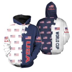 USA National Soccer Team, Qatar World Cup 2022 Champions Soccer 3D Hoodie