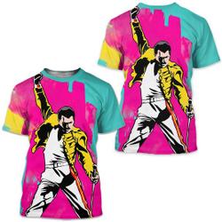 The Queen 3D T-Shirt Rock Band Streetwear Singer Freddie Mercury T-shirt Meaningful Gift For Family Gift For Boyfriend Valentine Gift