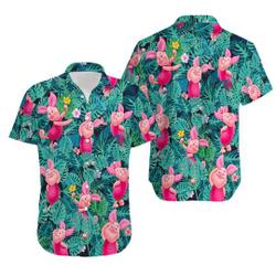 Piglet floral hawaiian shirt Gift For Your Girlfriend Boyfriend Gift For Love Gift For Friend Best Valentine Present Holiday Gift