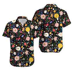 Flower Shirt, Floral Hawaiian Shirt Gift For Your Girlfriend Boyfriend Gift For Love Gift For Friend Best Valentine Present Holiday Gift