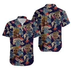 Groot Hawaiian Shirt, Groot Button Shirt, Groot Shirt, Groot Summer Shirt Gift For Your Girlfriend Boyfriend Gift For Love Gift For Friend Best Valentine Present Holiday Gift