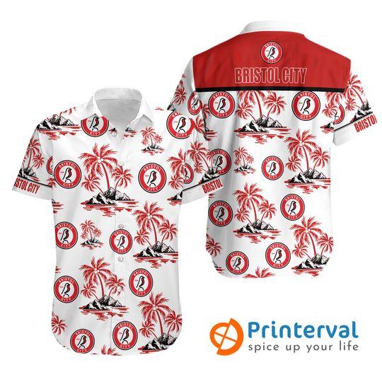Bristol City Hawaiian Shirt Gift For Your Girlfriend Boyfriend Gift For Love Gift For Friend Best Valentine Present Holiday Gift