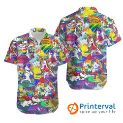 Unicorn Hawaiian Shirt Gift For Your Girlfriend Boyfriend Gift For Love Gift For Friend Best Valentine Present Holiday Gift