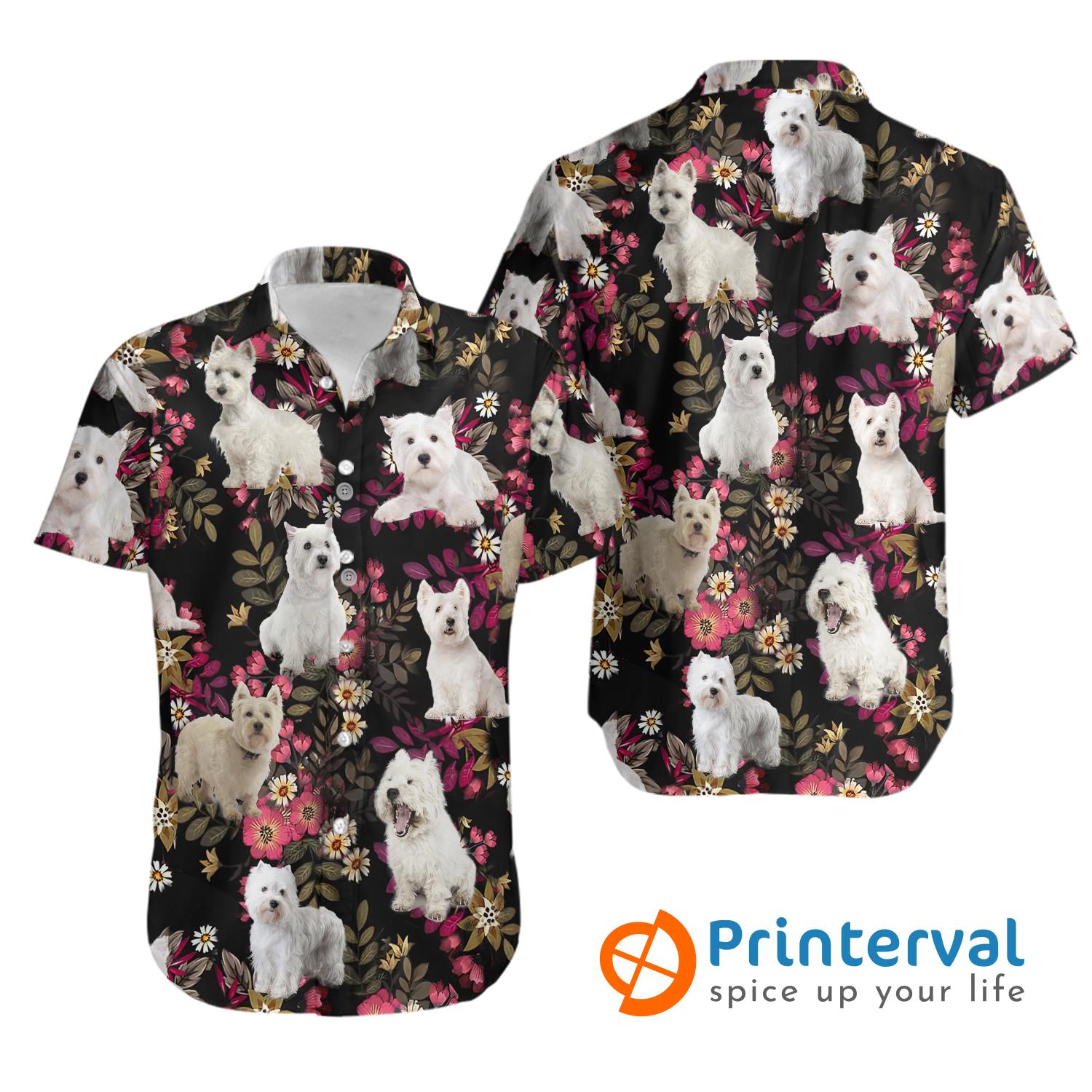 Westie Hawaiian Shirt, Westie Shirt, Westie Tropical Shirt Gift For Your Girlfriend Boyfriend Gift For Love Gift For Friend Best Valentine Present Holiday Gift