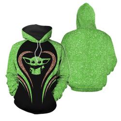 Baby Yoda Women Legging, Baby Yoda 3D Hoodie