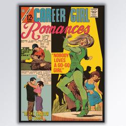 Vintage Romance Comic Book Career Girl Romances Premium Matte Vertical Poster Meaningful Gift For Family Gift For Boyfriend Valentine Gift Birthday Gift Holiday Gift
