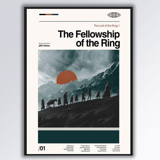The Fellowship of the Ring Poster Meaningful Gift For Family Gift For Boyfriend Valentine Gift Birthday Gift Holiday Gift