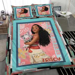 Moana Princess Bedding set | Personalization Bedding Set Gift For Your Girlfriend Boyfriend Gift For Love Gift For Friend Best Valentine Present Holiday Gift