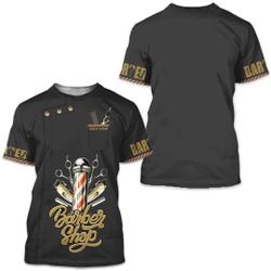 Barber Shop Personalized 3D Shirt Classic Barber Uniform Meaningful Gift For Family Gift For Boyfriend Valentine Gift