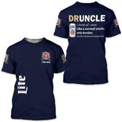 Druncle Miller Light Custom T-shirt Meaningful Gift For Family Gift For Boyfriend Valentine Gift
