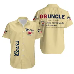 Druncle CCOORS Banquet Personalized Button Shirt Gift For Your Girlfriend Boyfriend Gift For Love Gift For Friend Best Valentine Present Holiday Gift