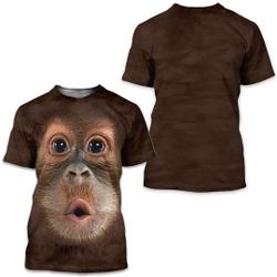 Monkey Big Face Baby Orangutan Baboon Primate Apes Animal T-Shirt Meaningful Gift For Family Gift For Boyfriend Valentine Gift