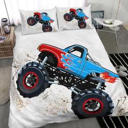 Monster truck Bedding Set Gift For Your Girlfriend Boyfriend Gift For Love Gift For Friend Best Valentine Present Holiday Gift