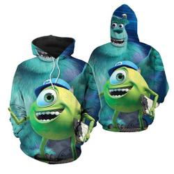 Monsters Inc hoodie, Wazowski 3d