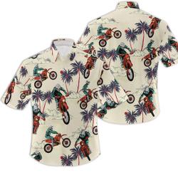 Motocross Hawaiian Shirt, Motorcycle Beach Shirt Gift For Your Girlfriend Boyfriend Gift For Love Gift For Friend Best Valentine Present Holiday Gift