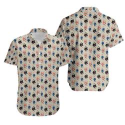 Movie Theme Tee, Popcorn Pattern Hawaiian Shirt Gift For Your Girlfriend Boyfriend Gift For Love Gift For Friend Best Valentine Present Holiday Gift