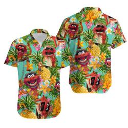 Muppet Hawaiian Shirt - Funny Muppet Animal With Tropical Pineapple Gift For Your Girlfriend Boyfriend Gift For Love Gift For Friend Best Valentine Present Holiday Gift