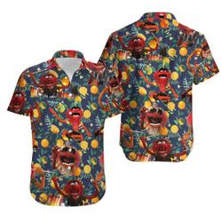 Muppets Playing Drum Hawaiian Shirt, Disney Funny Hawaii Shirt Gift For Your Girlfriend Boyfriend Gift For Love Gift For Friend Best Valentine Present Holiday Gift