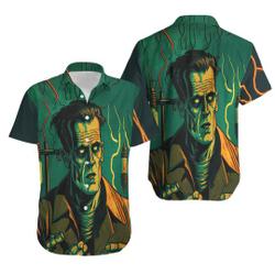 Murder Brand Frankenstein Button Down Shirt Gift For Your Girlfriend Boyfriend Gift For Love Gift For Friend Best Valentine Present Holiday Gift