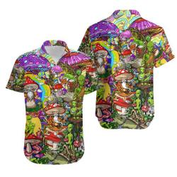 Mushroom Hippie Mushroom Beach Hawaiian Shirt Gift For Your Girlfriend Boyfriend Gift For Love Gift For Friend Best Valentine Present Holiday Gift