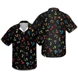 Music Note Fire Hawaiian Shirt Gift For Your Girlfriend Boyfriend Gift For Love Gift For Friend Best Valentine Present Holiday Gift