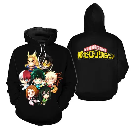 Hero Anime 3D Printed Hoodie