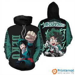 My Hero Academia Deku Cosplay Boku No Hero Academia 3D Hoodie