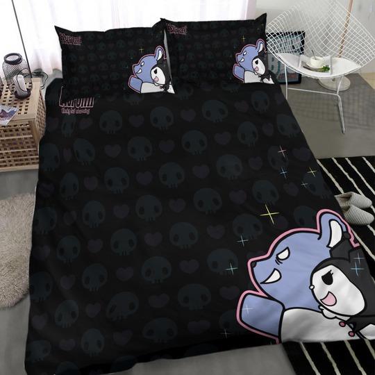 My Melody and Kuromi Duvet, Kawaii Cartoon Bedding set twinGift For Your Girlfriend Boyfriend Gift For Love Gift For Friend Best Valentine Present Holiday Gift