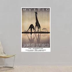 Mystic South Africa Vintage Travel Poster Premium Matte Vertical Poster Meaningful Gift For Family Gift For Boyfriend Valentine Gift Birthday Gift Holiday Gift