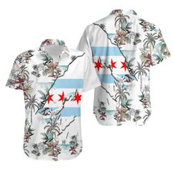 Navy Chicago Hawaiian Shirt Gift For Your Girlfriend Boyfriend Gift For Love Gift For Friend Best Valentine Present Holiday Gift