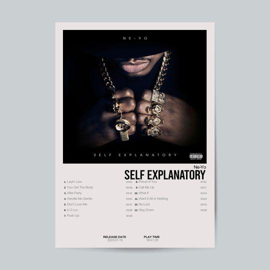 Ne-yo - Self Explanatory | Album Cover Poster For Wall Art | Home Decor Meaningful Gift For Family Gift For Boyfriend Valentine Gift Birthday Gift Holiday Gift