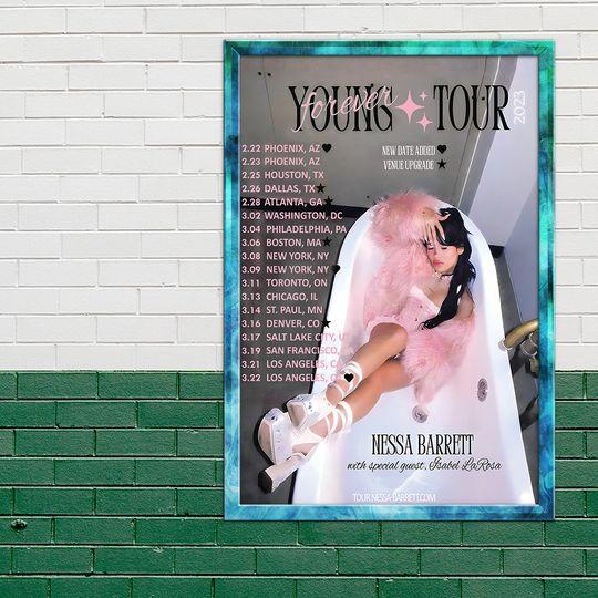Nessa Barrett Young Forever Tour 2023 Poster Meaningful Gift For Family Gift For Boyfriend Valentine Gift Birthday Gift Holiday Gift