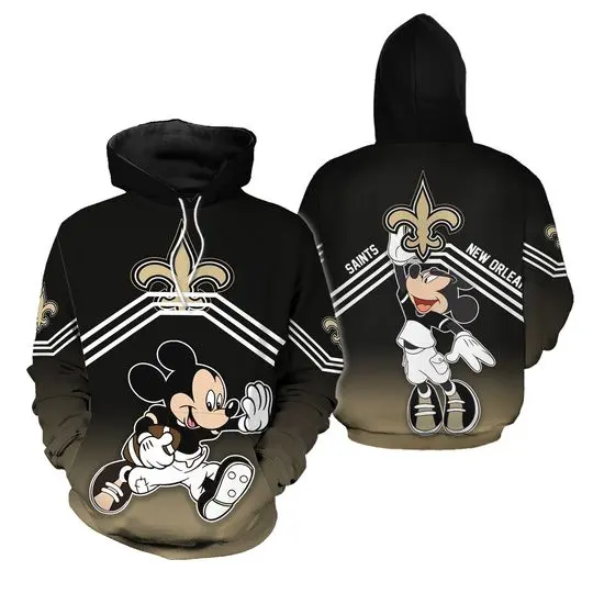 New Orleans Saints Disney Mickey For Fan 3D Hoodie