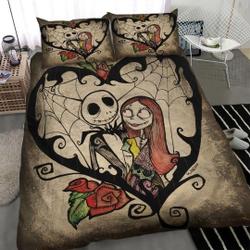 Nightmare before Christmas Bedding Set Gift For Your Girlfriend Boyfriend Gift For Love Gift For Friend Best Valentine Present Holiday Gift
